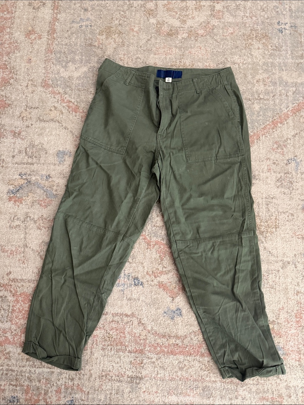 Blue Rain from Francesca’s Collection Olive Green Cropped Cargo Pants